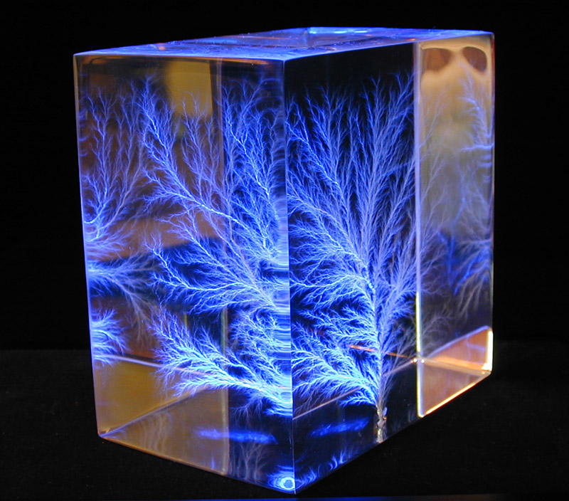 Blue LED-lit